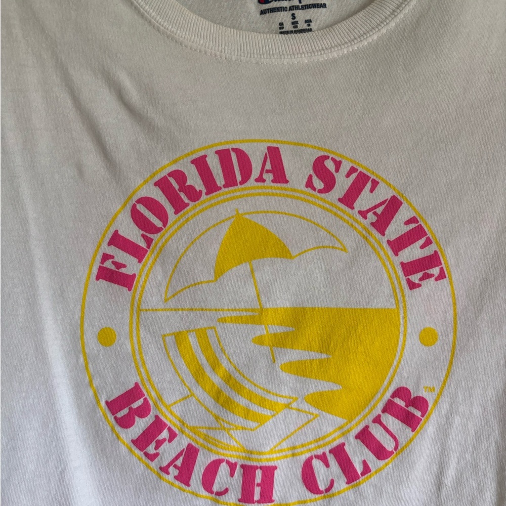 Women’s Florida State Seminoles beach club cropped T-shirt , clothes - Picture 2 of 3
